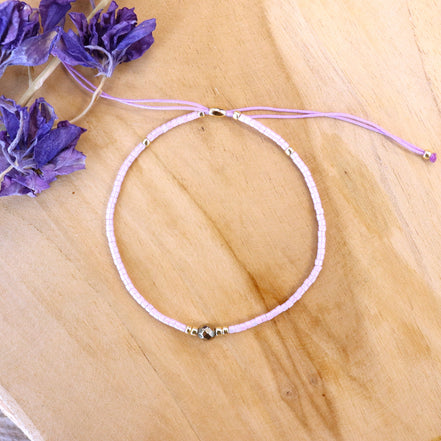 Delica armband met pyriet