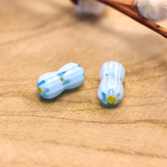 Kraal blauw - glaskraal tube lichtblauw