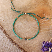 Delica bracelet with hematite