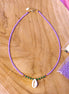 DIY pakket - lila ketting met schelp