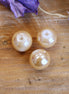Bead beige - round bead with mother of pearl coating