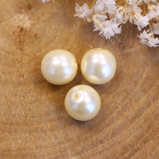 Perle beige - runde Perle Perle
