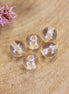 Bead beige - round bead transparent cream