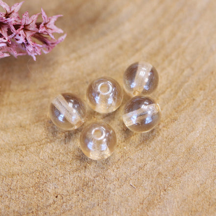 Bead beige - round bead transparent cream