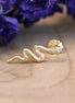 Gold plated stud earrings with snake