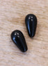 Bead black - drop shape