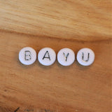 Letterkralen box wit met zilver