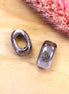 Bead gray - ceramic open oval with gloss