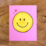 Karte BAYU - rosa mit Smiley