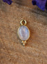 Gold plated earring charm with moonstone