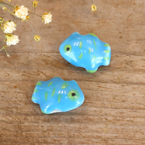 Perle blau - Keramik Fisch