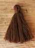 Satin tassel 30mm dark brown