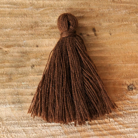 Satin tassel 30mm dark brown