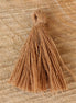 Satin tassel 30 mm light caramel