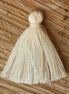 Satin tassel 30 mm light cream