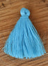 Satin tassel 30 mm light blue