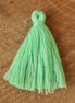 Satin tassel 30 mm light green