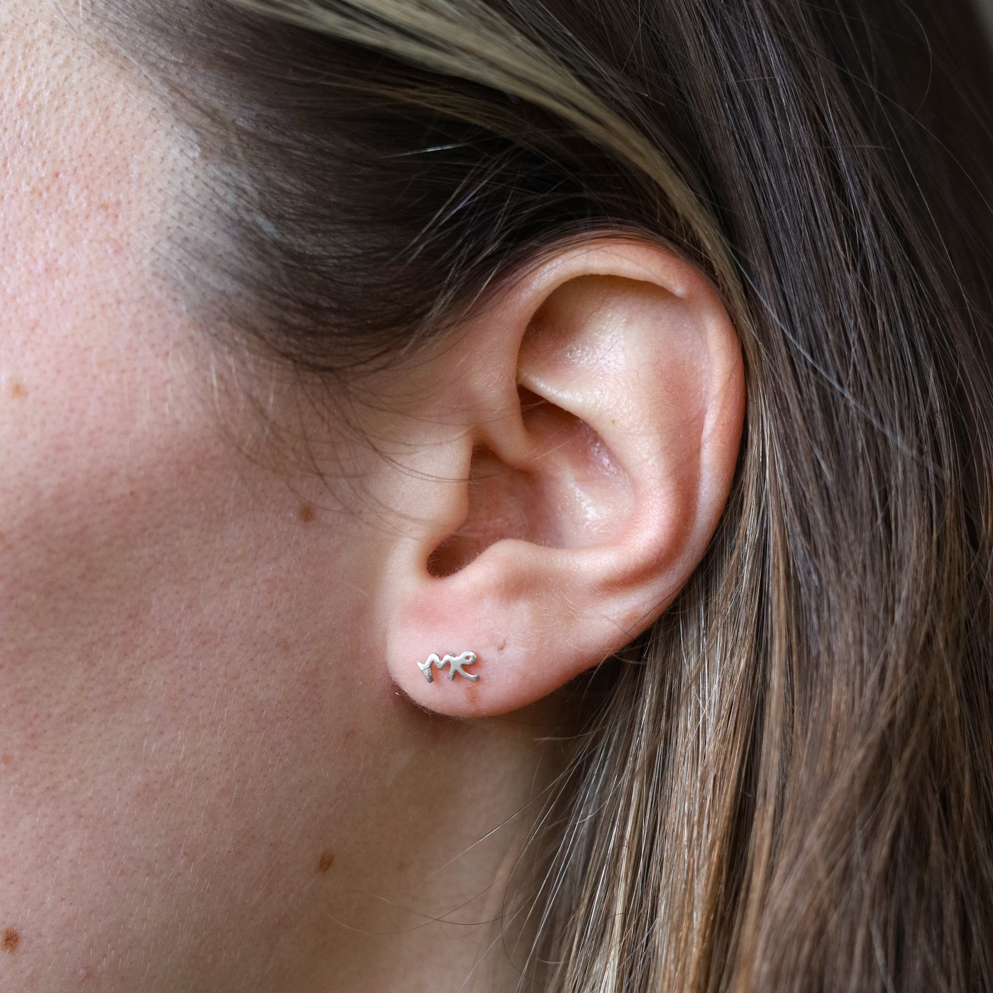 925 sterling zilveren oorsteker you and ME