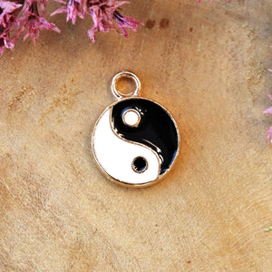 Gekleurde bedel Yin Yang goud