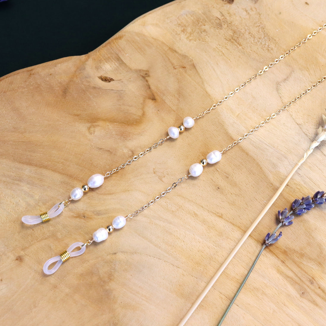 Zonnebrilkoord met parels