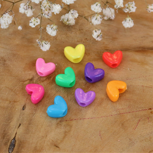 Regenbogen-Herzperlen – 10 Gramm