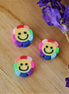 Polymer-Regenbogenblumen-Smiley