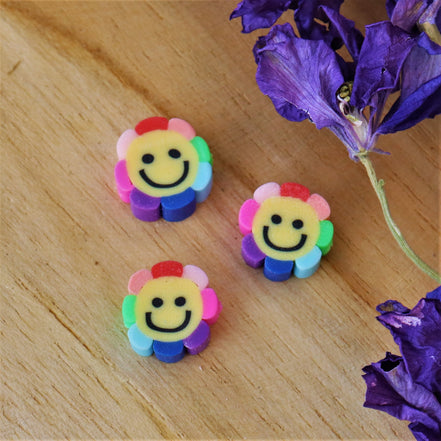 Polymer-Regenbogenblumen-Smiley