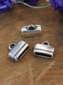 End cap DQ silver for 10mm leather