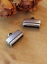 End cap DQ silver for 13mm leather
