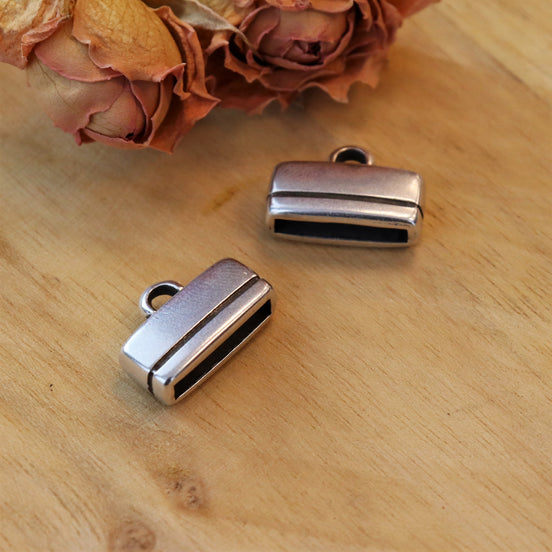 Endkappe DQ silber für 13mm Leder