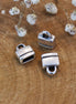 End cap DQ silver for 6mm leather