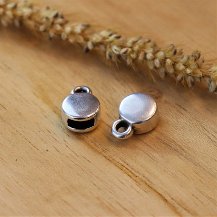Eindkap DQ zilver voor 5mm leer