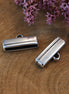 End cap DQ silver for 20mm leather