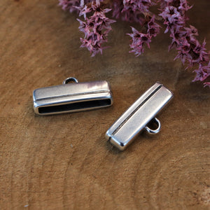 Eindkap DQ zilver voor 20mm leer