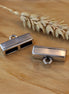 End cap DQ silver with 2 holes for 10mm leather