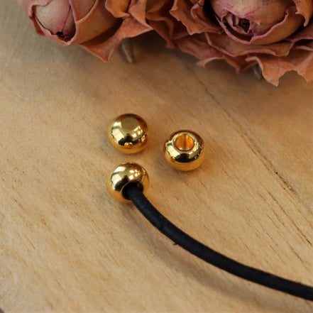 Endkappe DQ GOLD für 2mm Rundleder