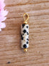 Jasper earring charm - gold