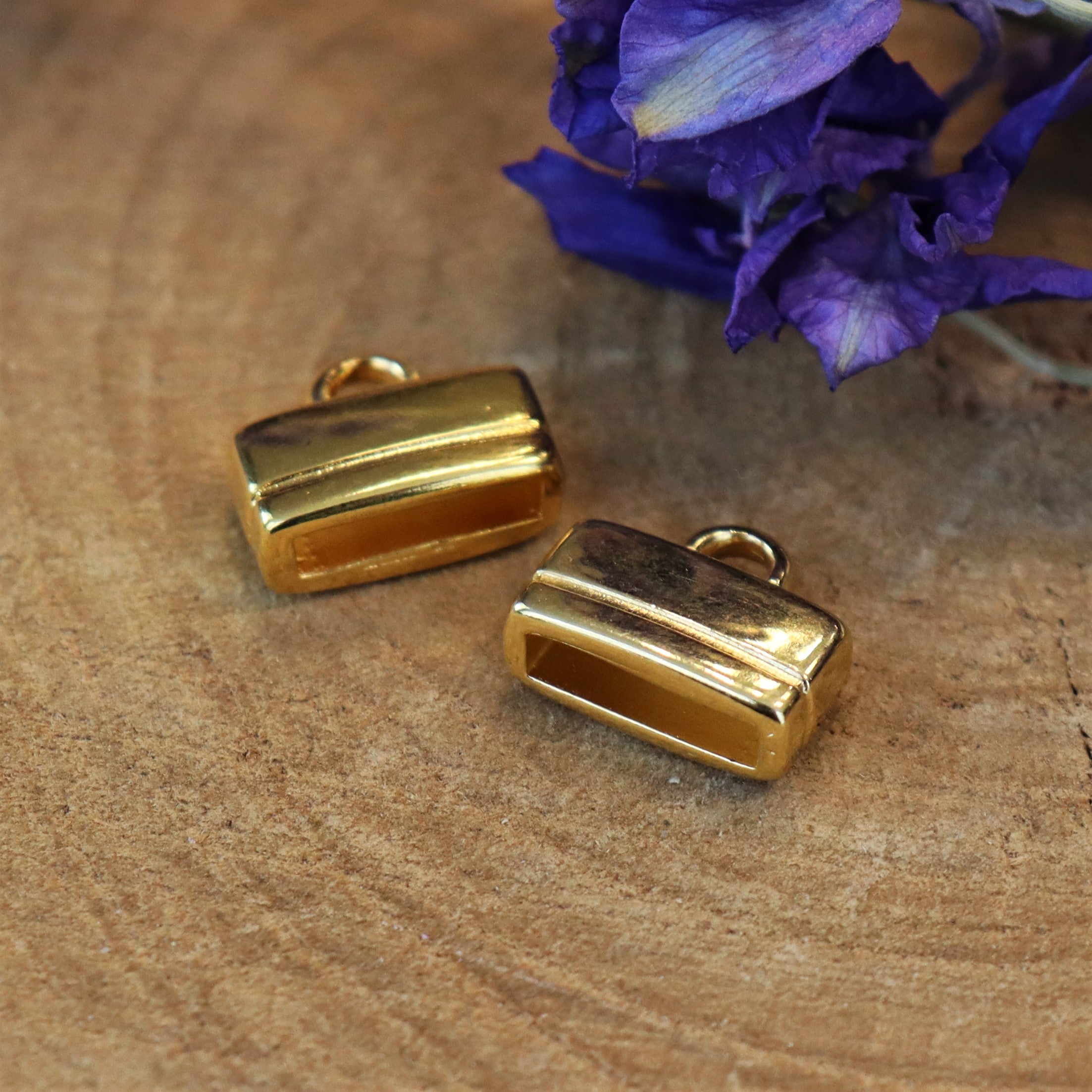 End cap DQ GOLD for 10mm leather