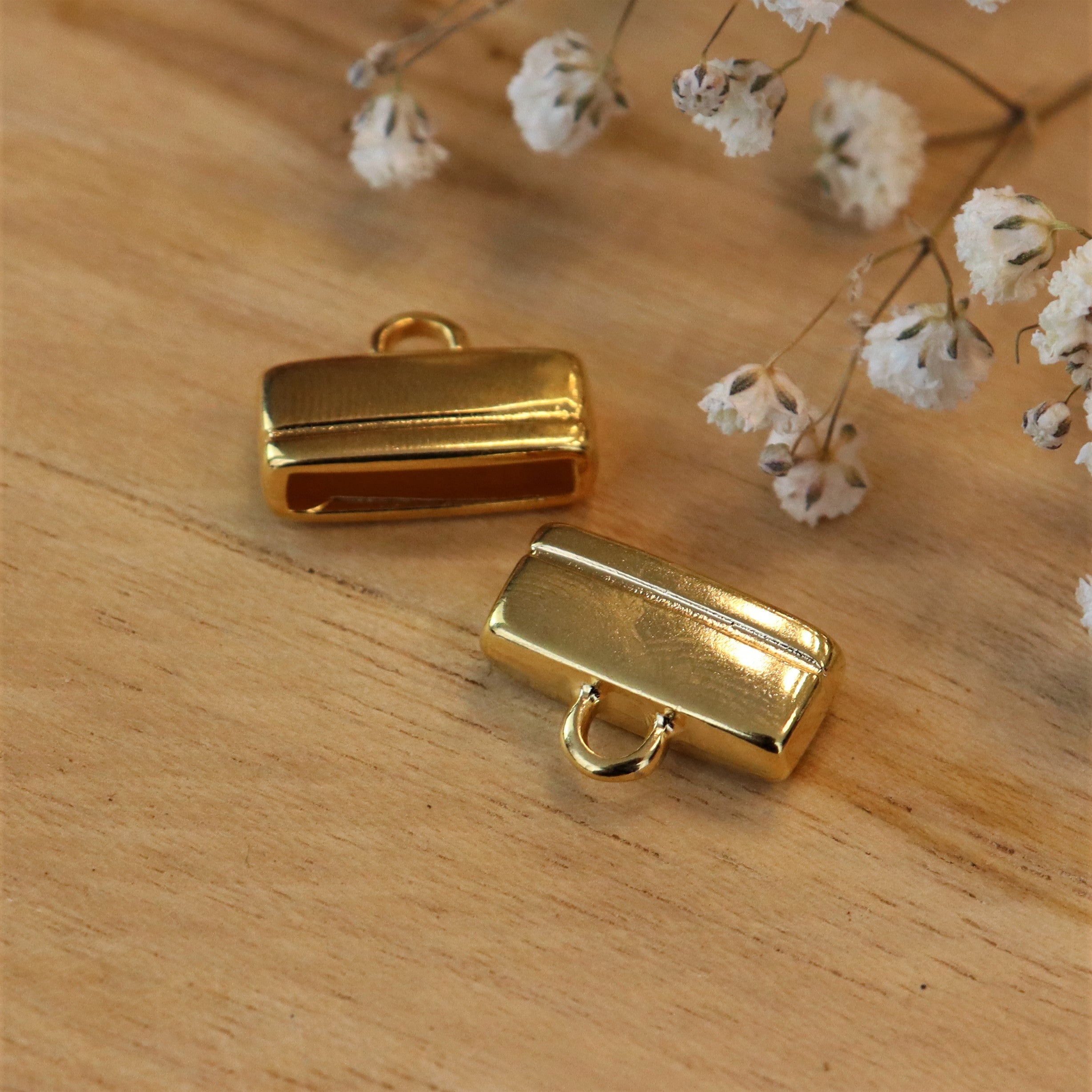 End cap DQ GOLD for 13mm leather