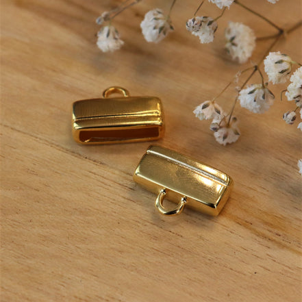 End cap DQ GOLD for 13mm leather