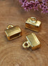 Endkappe DQ GOLD für 10mm breites Leder