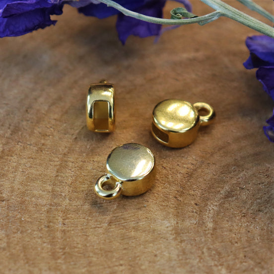 Eindkap DQ GOUD voor 5mm leer