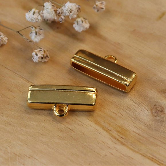 Eindkap DQ GOUD voor 20mm leer