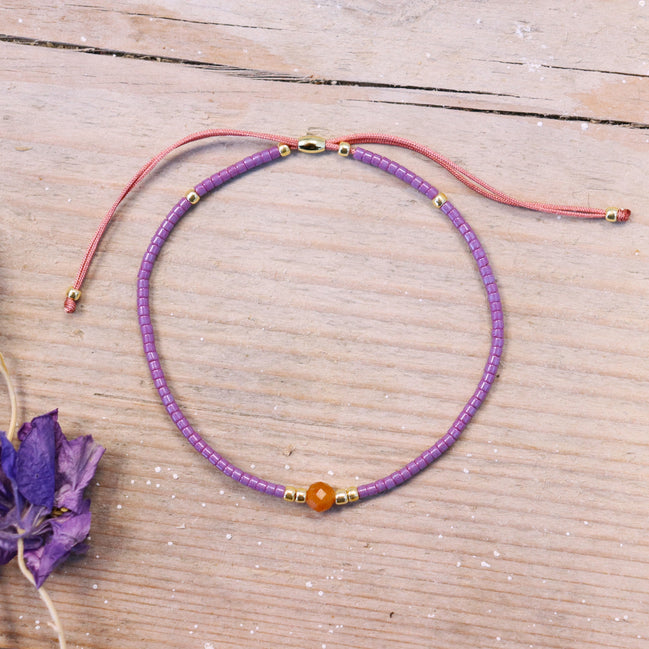 Delica bracelet with yellow aventurine
