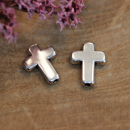 Perle DQ Silber großes Kreuz