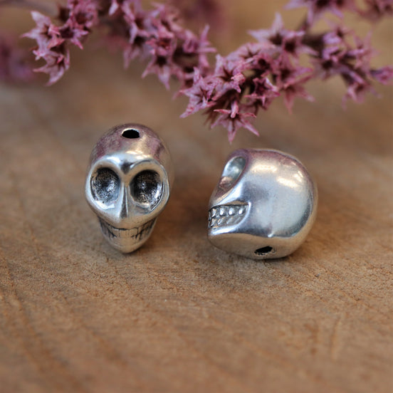 Perlen DQ Silber Totenkopf