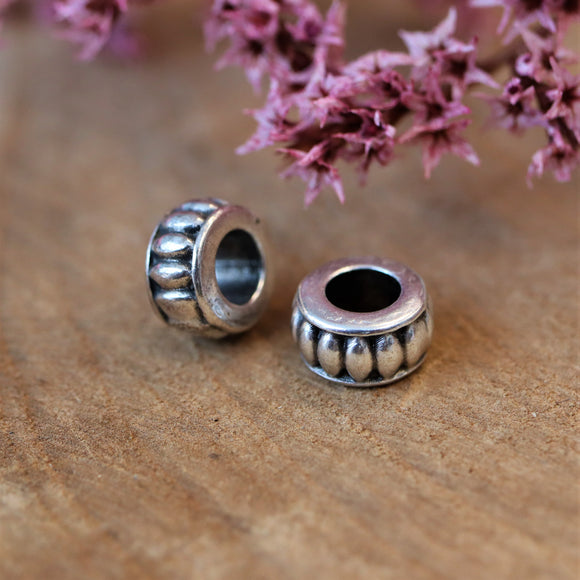 Kraal DQ zilver ring met dots