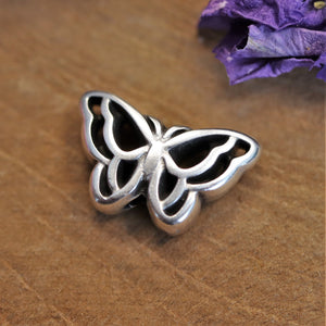 Kraal DQ zilver open vlinder