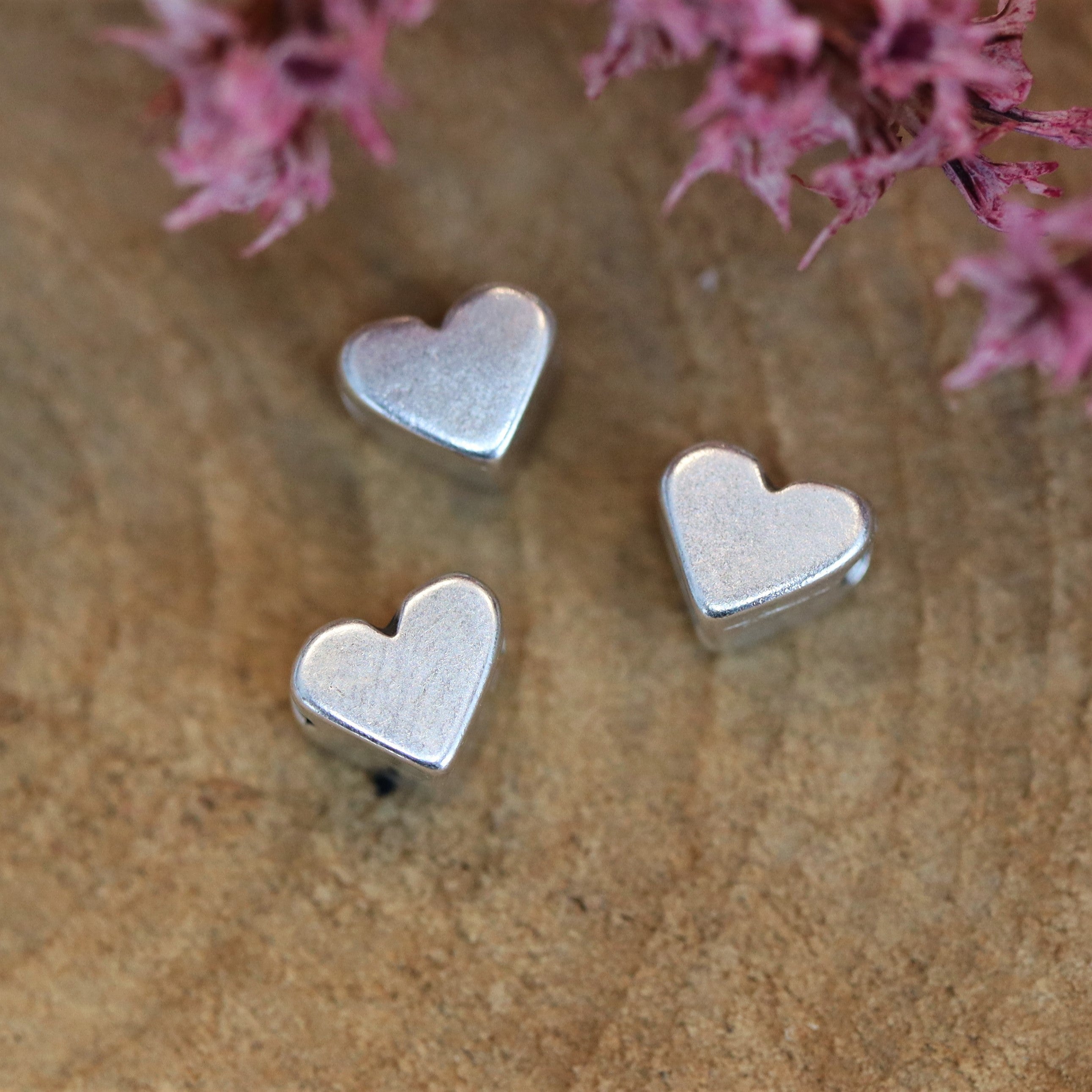 Bead DQ silver heart
