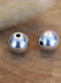 Kraal DQ zilver rond 12 mm
